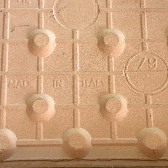 Vintage Semigres Italy Tile Trivet with Wood Frame – Floral Design - Picture 8 of 15